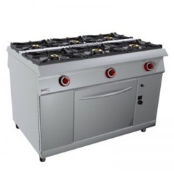 COCINA 6 FUEGOS CON HORNO – GAS. Serie 980 STILE. Zinco