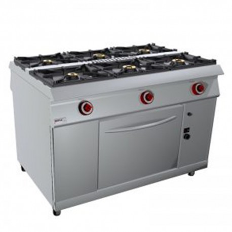 COCINA 6 FUEGOS CON HORNO – GAS. Serie 980 STILE. Zinco