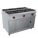 COCINA 6 FUEGOS CON HORNO – GAS. Serie 980 STILE. Zinco