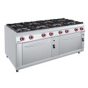COCINA PASANTE 8 FUEGOS CON 2 HORNOS – GAS. Serie 980 STILE. Zinco