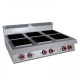 COCINA 6 PLACAS TOP – ELÉCTRICO. Serie 980 STILE. Zinco