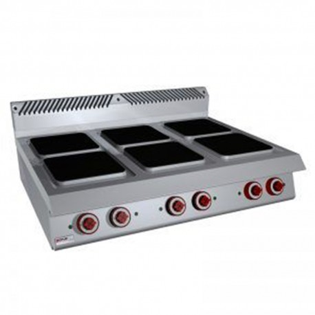 COCINA 6 PLACAS TOP – ELÉCTRICO. Serie 980 STILE. Zinco