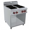 COCINA 4 PLACAS BAJO LIBRE – ELÉCTRICO. Serie 980 STILE. Zinco