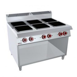 COCINA 6 PLACAS BAJO LIBRE – ELÉCTRICO. Serie 980 STILE. Zinco