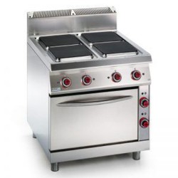 COCINA 4 PLACAS CON HORNO – ELÉCTRICO. Serie 980 STILE. Zinco
