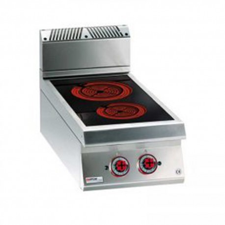 COCINA VITRO TOP 2 PLACAS – ELÉCTRICO. Serie 980 STILE. Zinco