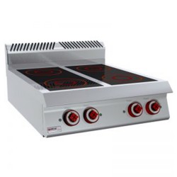 COCINA VITRO TOP 4 PLACAS – ELÉCTRICO. Serie 980 STILE. Zinco