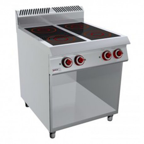 COCINA VITRO BAJO LIBRE 4 PLACAS – ELÉCTRICO. Serie 980 STILE. Zinco