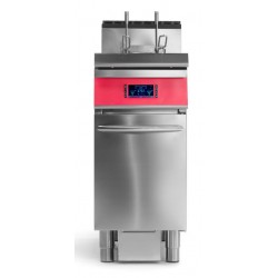 Freidora con elevación automática del cesto. A gas. Zinco