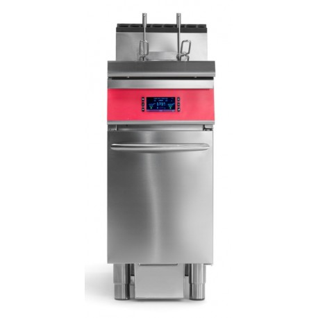 Freidora con elevación automática del cesto. A gas. Zinco