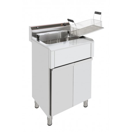 Freidora de mueble con cesto de ancho especial eléctrica. 16 L. Zinco