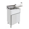 Freidora de mueble con cesto de ancho especial eléctrica. 16 L. Zinco