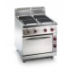 COCINA 4 PLACAS CUADRADAS Y HORNO 2/1. Serie Nabal gama 700. Zinco