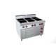 COCINA 6 PLACAS CUADRADAS Y HORNO 2/1. Serie Nabal gama 700. Zinco