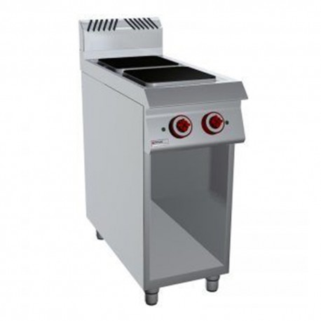 COCINA 2 PLACAS BAJO LIBRE - ELECTRICA. Serie Nabal gama 900. Zinco