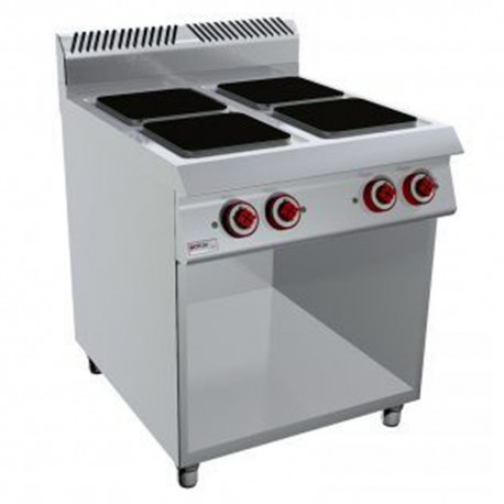 COCINA 4 PLACAS BAJO LIBRE - ELECTRICA. Serie Nabal gama 900. Zinco