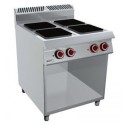 COCINA 4 PLACAS BAJO LIBRE - ELECTRICA. Serie Naval gama 900. Zinco