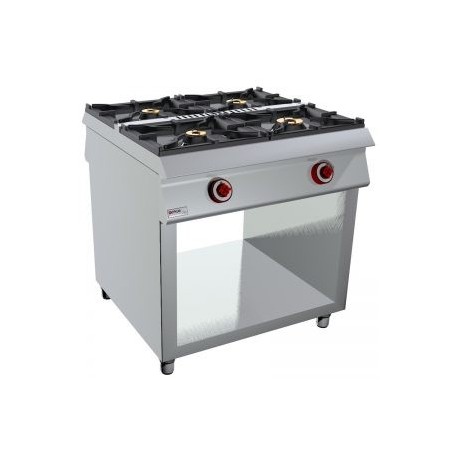 COCINA 4 FUEGOS - GAS. Serie 1100 CENTRAL. Zinco