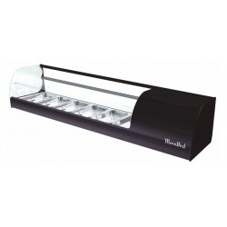 Vitrina Movilfrit TOP 6  2PISOS NEGRO
