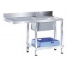 Mesa Prelavado 4 patas con Estante+Zona Libre. Nikrom