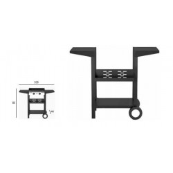 Carro Plancha de Gas Vitrokitchen PGT225N 2