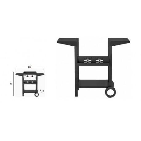 Carro Plancha de Gas Vitrokitchen PGT225N 2
